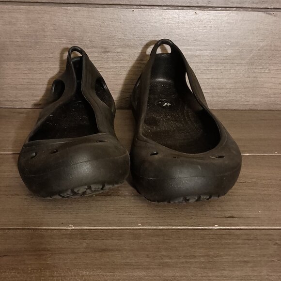 Crocs Kadee Ballet Flats Women Size 8 Black Round Toe Slip On - Picture 3 of 13